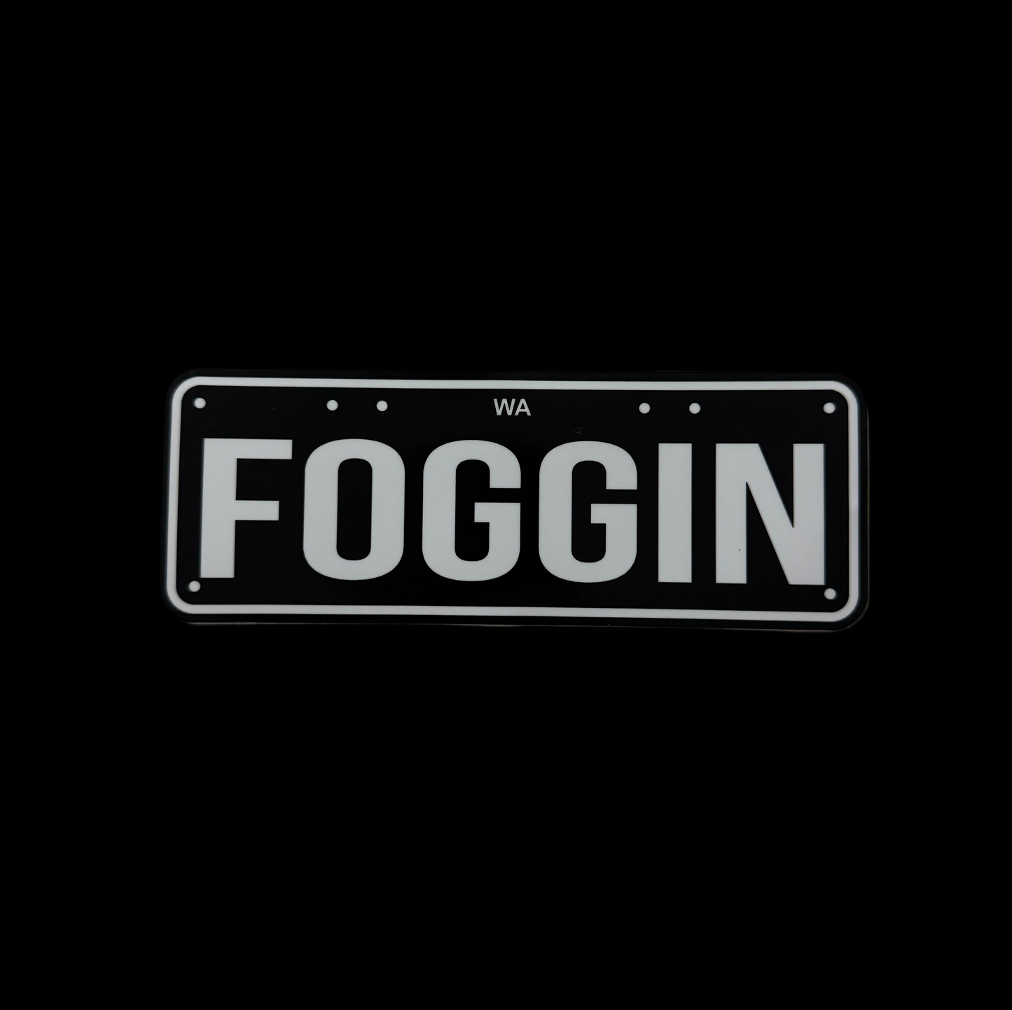 FOGGIN PLATE STICKER