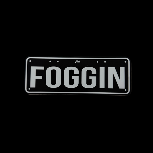 FOGGIN PLATE STICKER